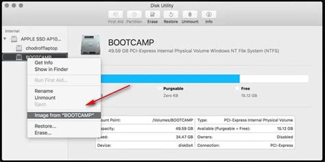 migrate bootcamp partition to mac